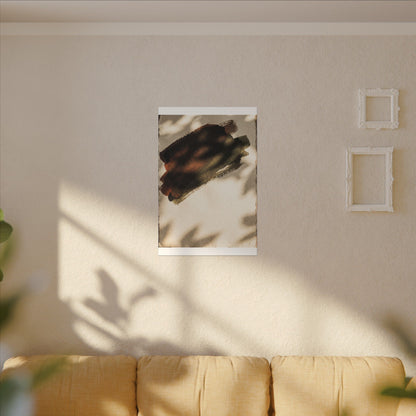 Ink Brushstroke Canvas Art | Summer Dark Japandi Moody Minimal Art