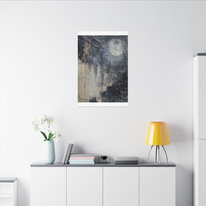 Winter Wisteria Texture Canvas Art | Elegant Decor