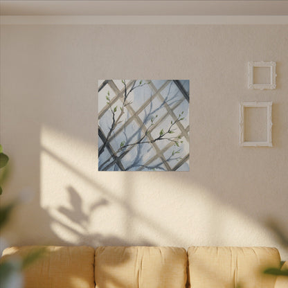 Shoji Screen Canvas Art | Spring Japandi Watercolor Art