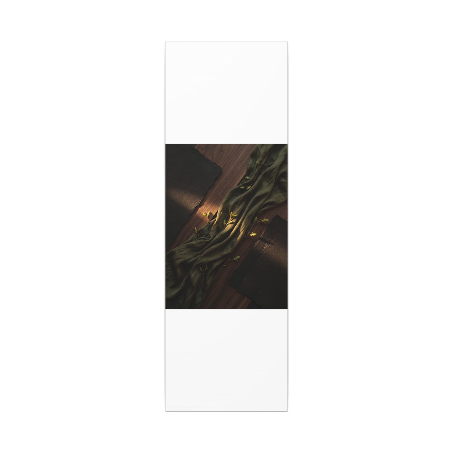Silk Drape Canvas Art | Spring Dark Japandi Dark Texture Art