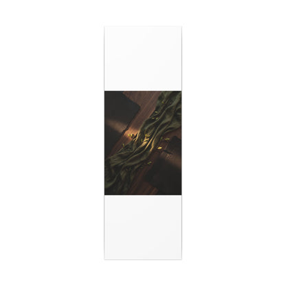 Silk Drape Canvas Art | Spring Dark Japandi Dark Texture Art