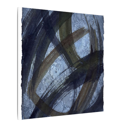 Ink Brushstroke Canvas Art | Winter Dark Japandi Shadow Zen Art