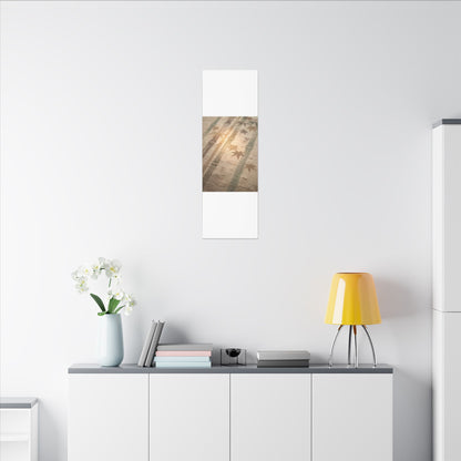 Autumn Bamboo Grove Japanese Pattern Canvas Art | Neutral Decor