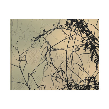 Golden Hour Shadow Play Canvas Art - Japandi Mono No Aware Art Print