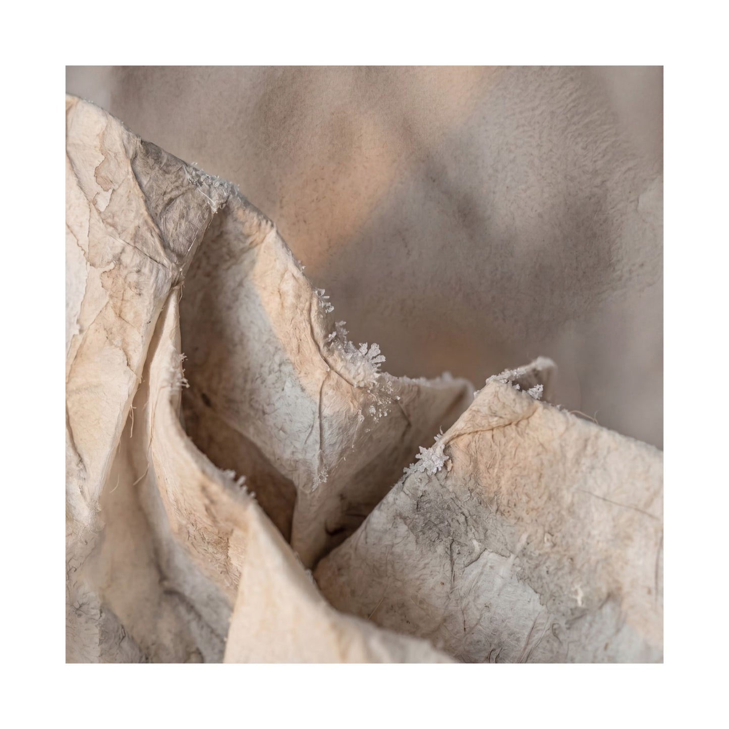 Winter Paper Fold Watercolor Wall Art Print | Elegant Decor