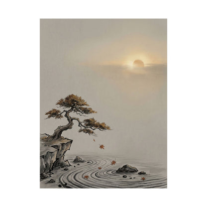 Pine Tree Autumn Wall Art Print | Zen Tranquil Design
