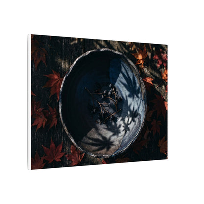 Autumn Ceramic Bowl Shadow Zen Canvas Art | Bold Decor