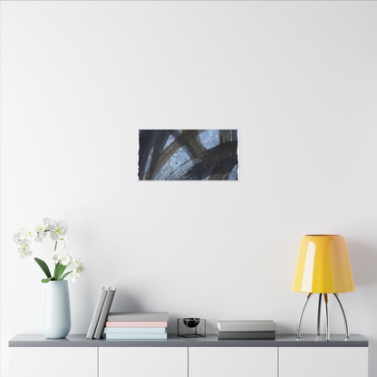 Ink Brushstroke Canvas Art | Winter Dark Japandi Shadow Zen Art