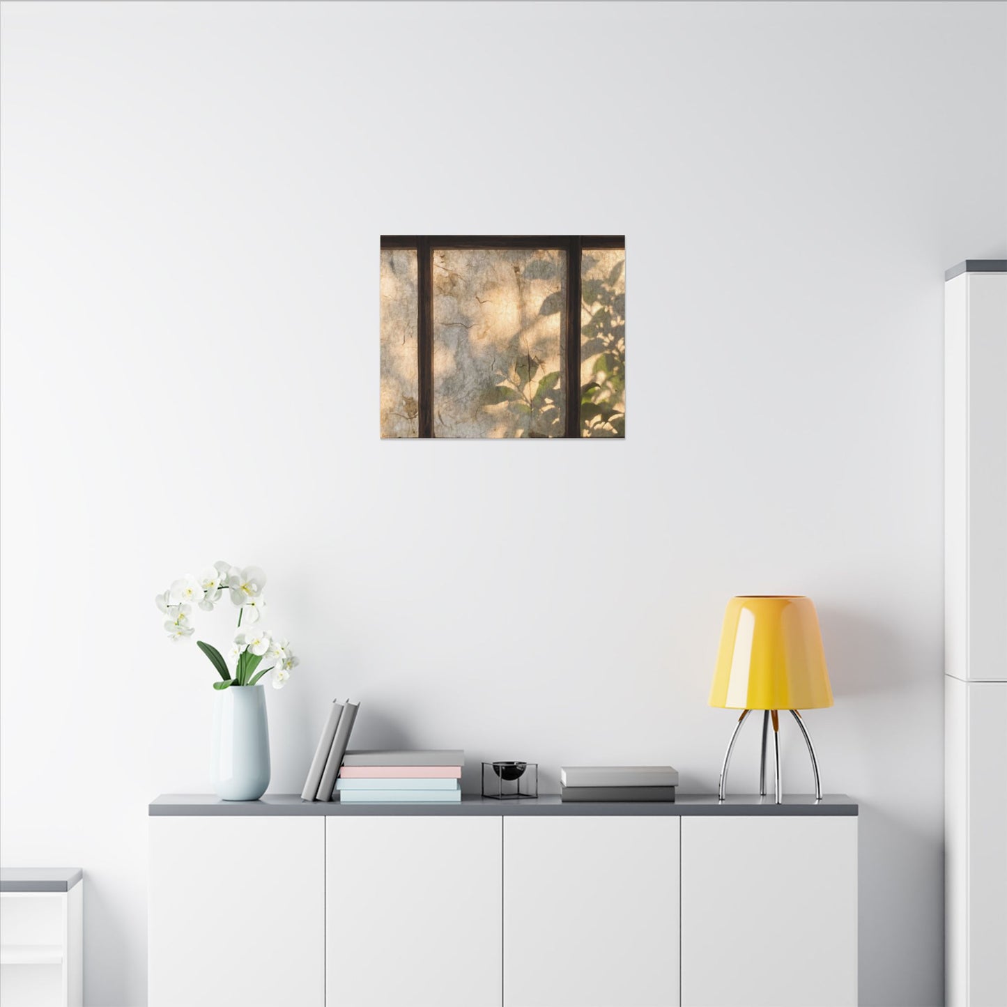 Golden Hour Shoji Screen Canvas Art - Japandi Mono No Aware