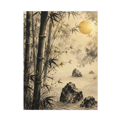 Peaceful Bamboo Grove Canvas Art - Karesansui Zen