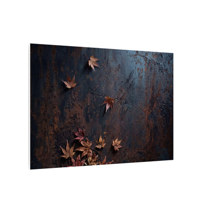 Moonlight Rust Patina Canvas Art - Dark Japandi Mono No Aware