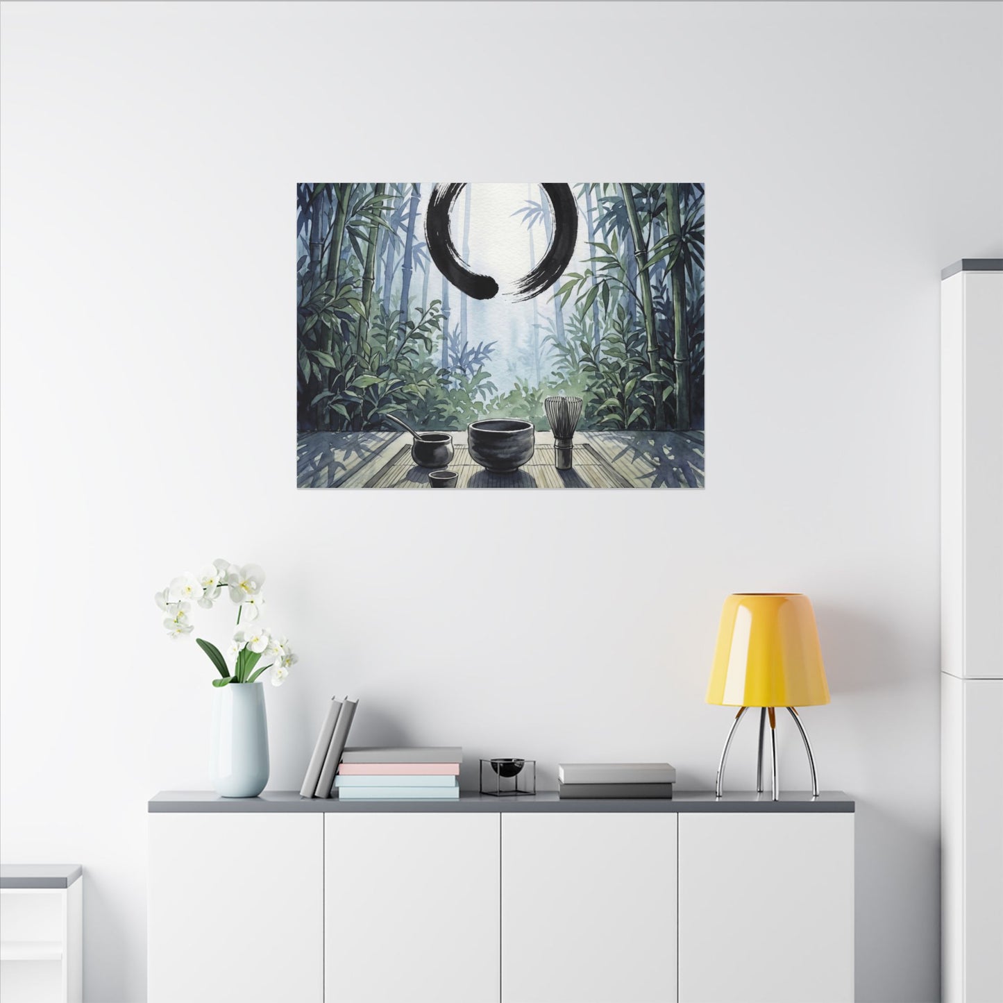 Seijaku Tea Ceremony Canvas Art - Zen Enso