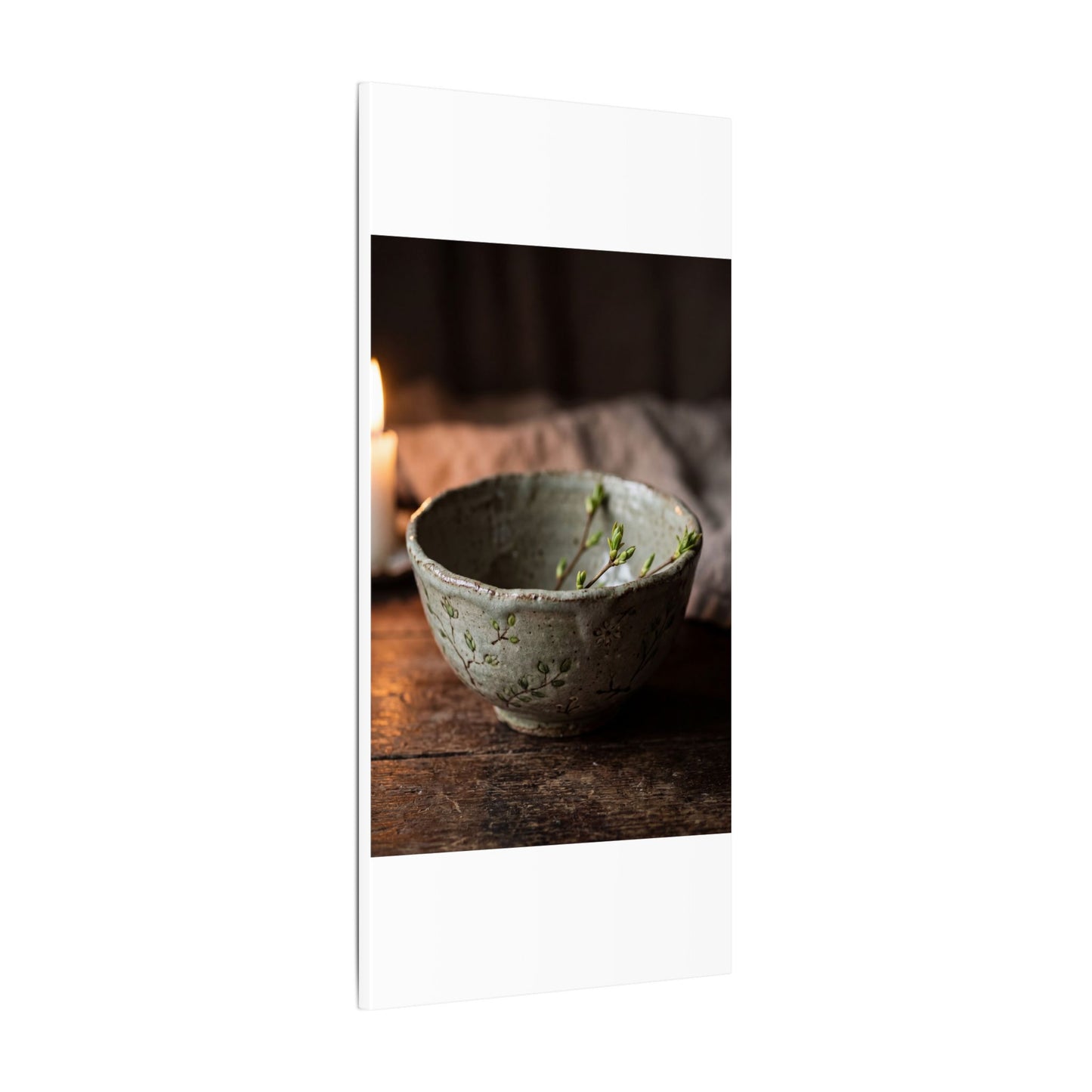 Ceramic Bowl Spring Canvas Art | Japandi Neutral Design