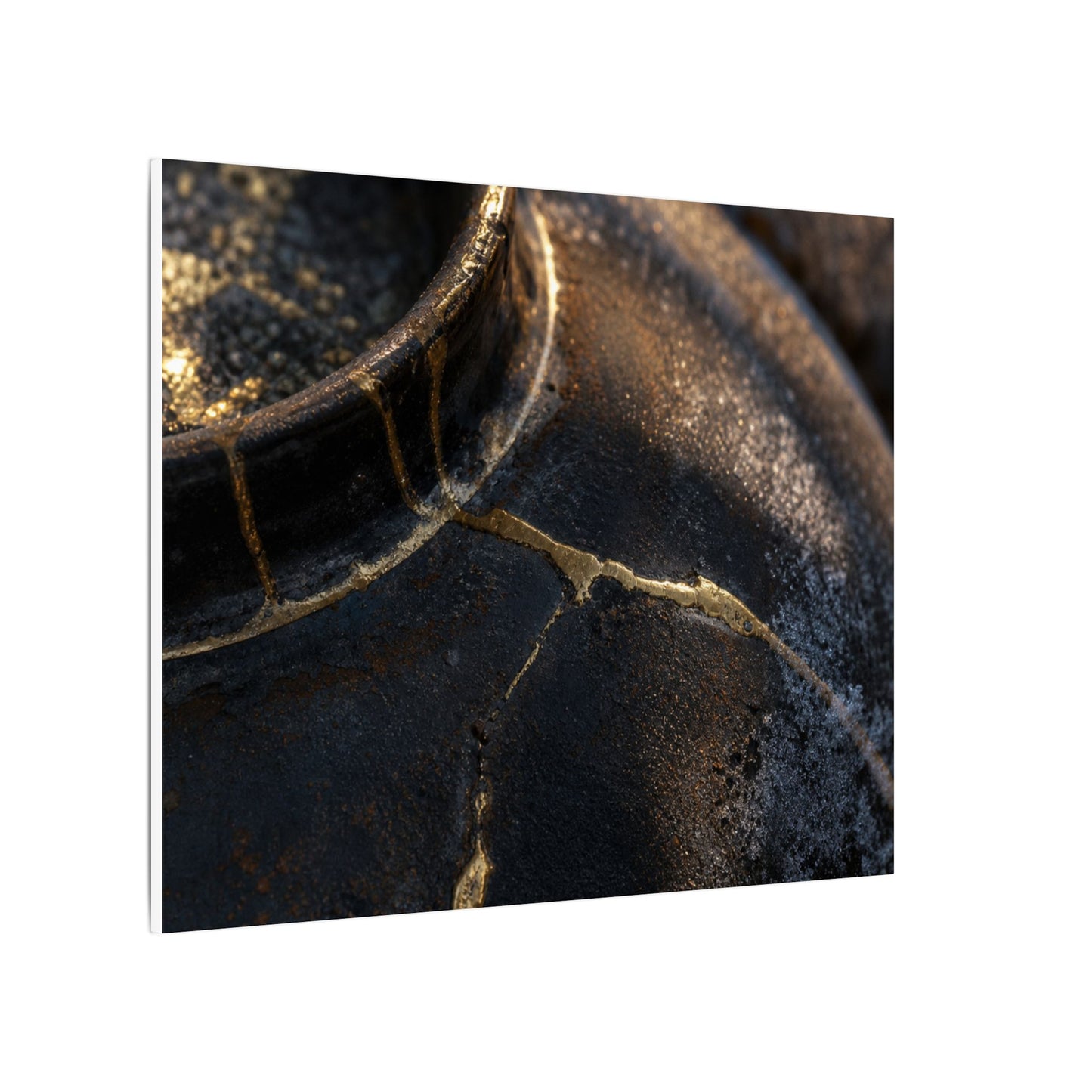 Kintsugi Rust Patina in Golden Hour | Broken Beauty Canvas Art