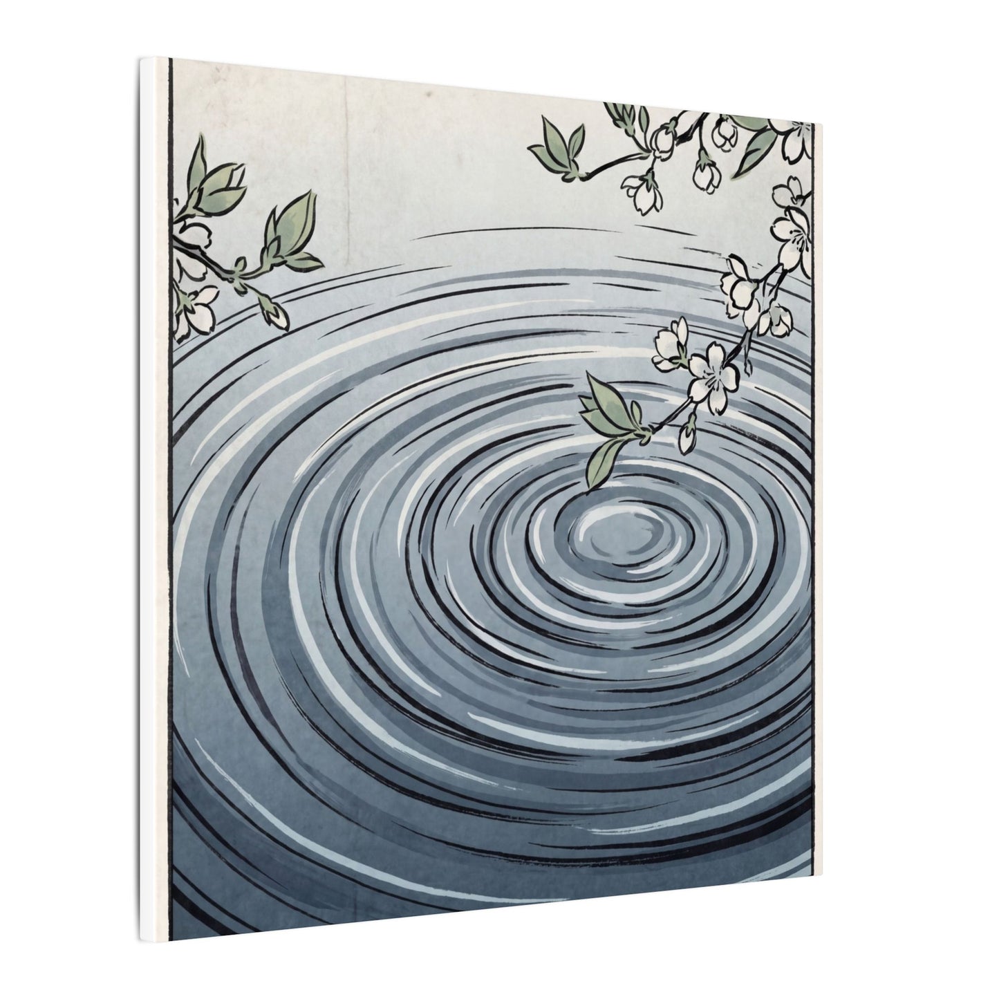 Calm Water Ripple Canvas Art - Ukiyo E Inspired Zen