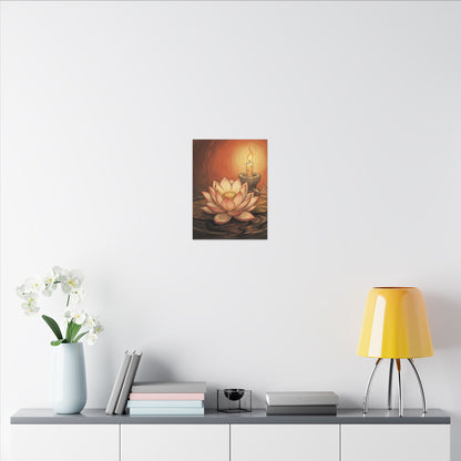 Lotus Flower Summer Canvas Art | Zen Contemplative Design