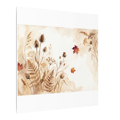 Dried Flowers Canvas Art | Autumn Japandi Watercolor Art