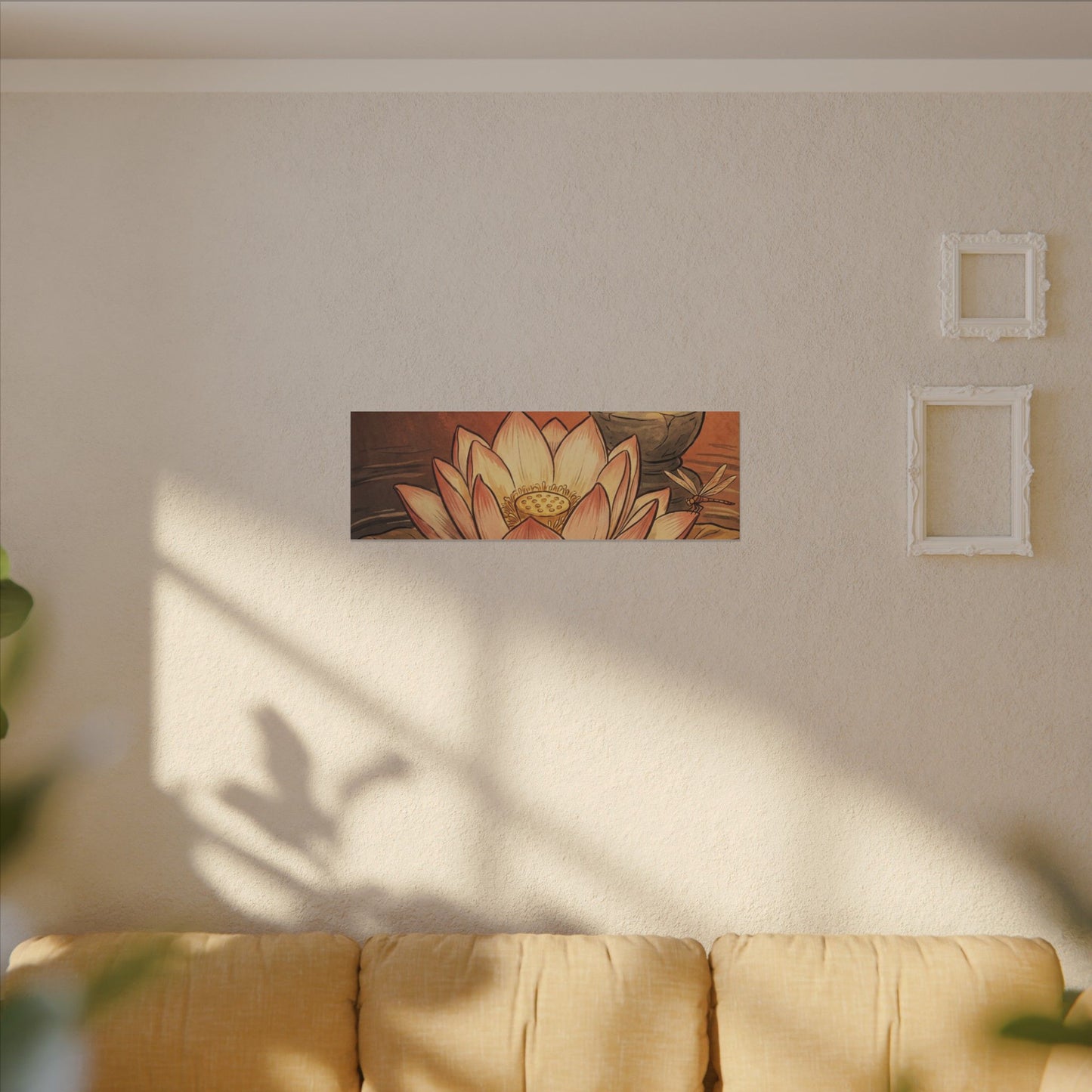 Fukinsei Dried Flowers Canvas Art - Japandi Texture