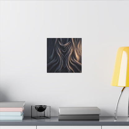 Moody Silk Drape Canvas Art - Shadow Zen Dark Japandi