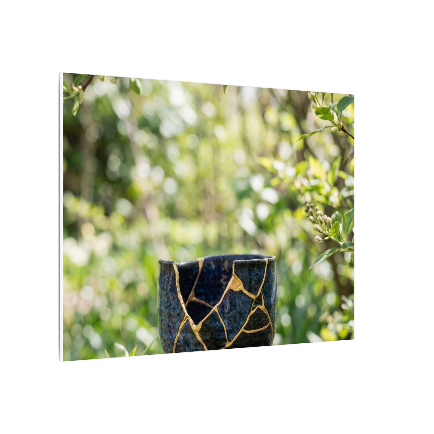 Kintsugi Broken Pottery in Dappled | Broken Beauty Canvas Art