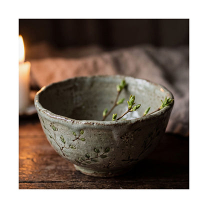 Ceramic Bowl Wall Art Print | Spring Japandi Japanese Pattern Art