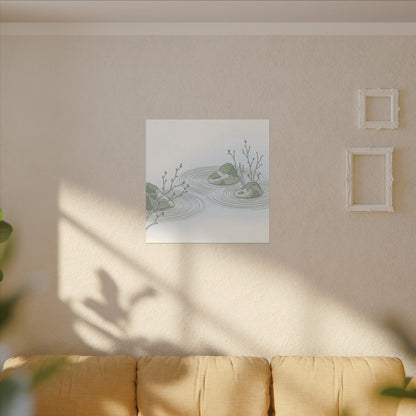 Moonlight Rock Garden Canvas Art - Japandi Ma