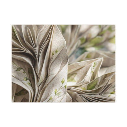 Fukinsei Paper Fold Canvas Art - Japandi Watercolor