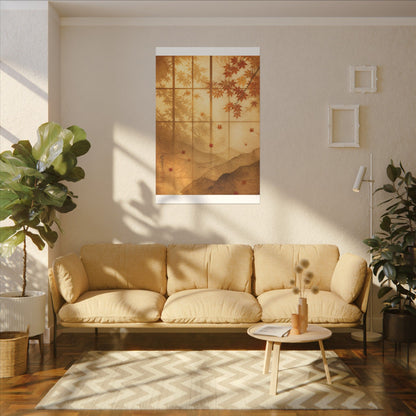 Shoji Screen Texture Canvas Art | Earthy Japandi Art