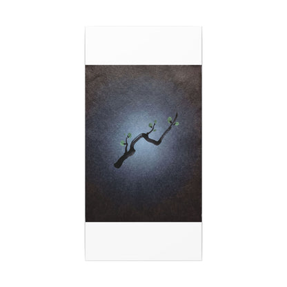 Ink Brushstroke Canvas Art | Spring Dark Japandi Moody Minimal Art