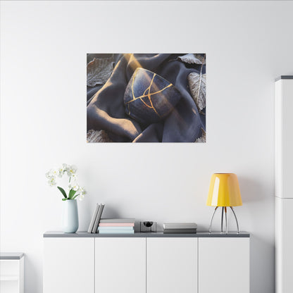 Winter Silk Drape Gold Repair Canvas Art | Artful Decor Art Print