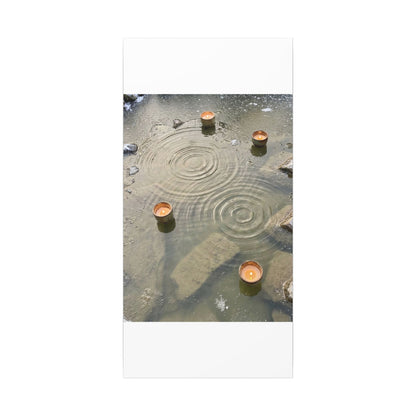 Water Ripple Canvas Art | Winter Japandi Japanese Pattern Art