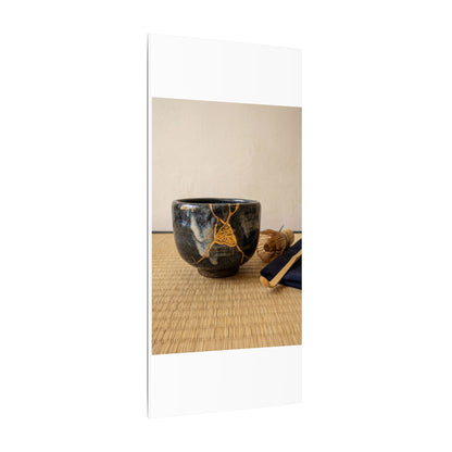 Kanso Tea Ceremony Canvas Art - Kintsugi Gold Vein