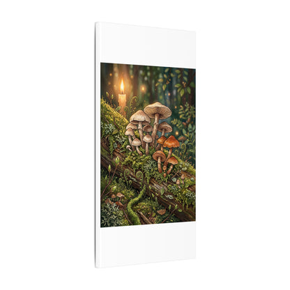 Spring Wild Mushrooms Herbarium Canvas Art | Rustic Decor