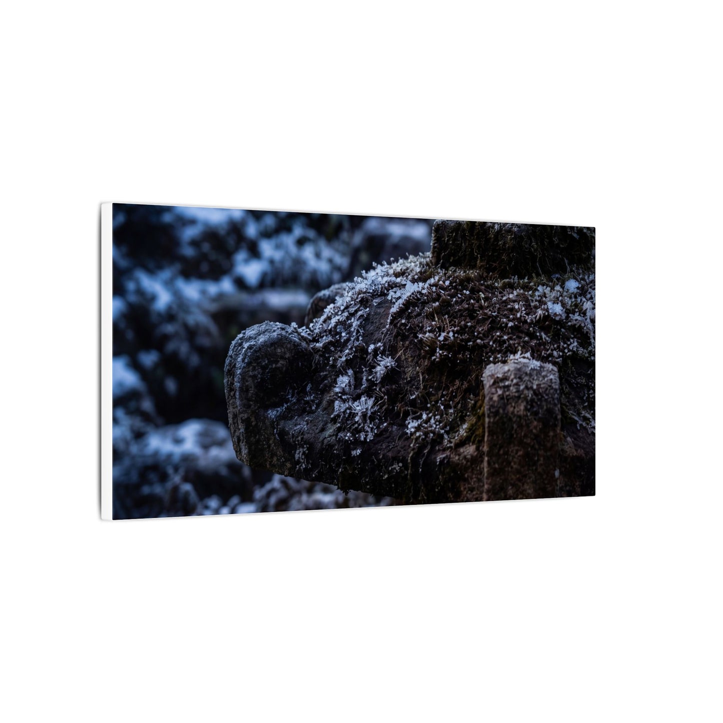 Moody Stone Lantern Canvas Art - Shadow Zen Dark Japandi