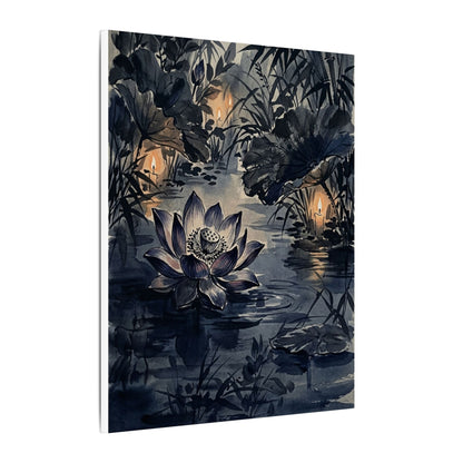 Fukinsei Lotus Flower Canvas Art - Zen Sumi E