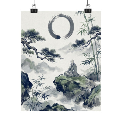 Zen Sumi-e Wall Art Print Art Print