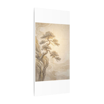 Winter Pine Tree Japanese Pattern Canvas Art | Elegant Decor
