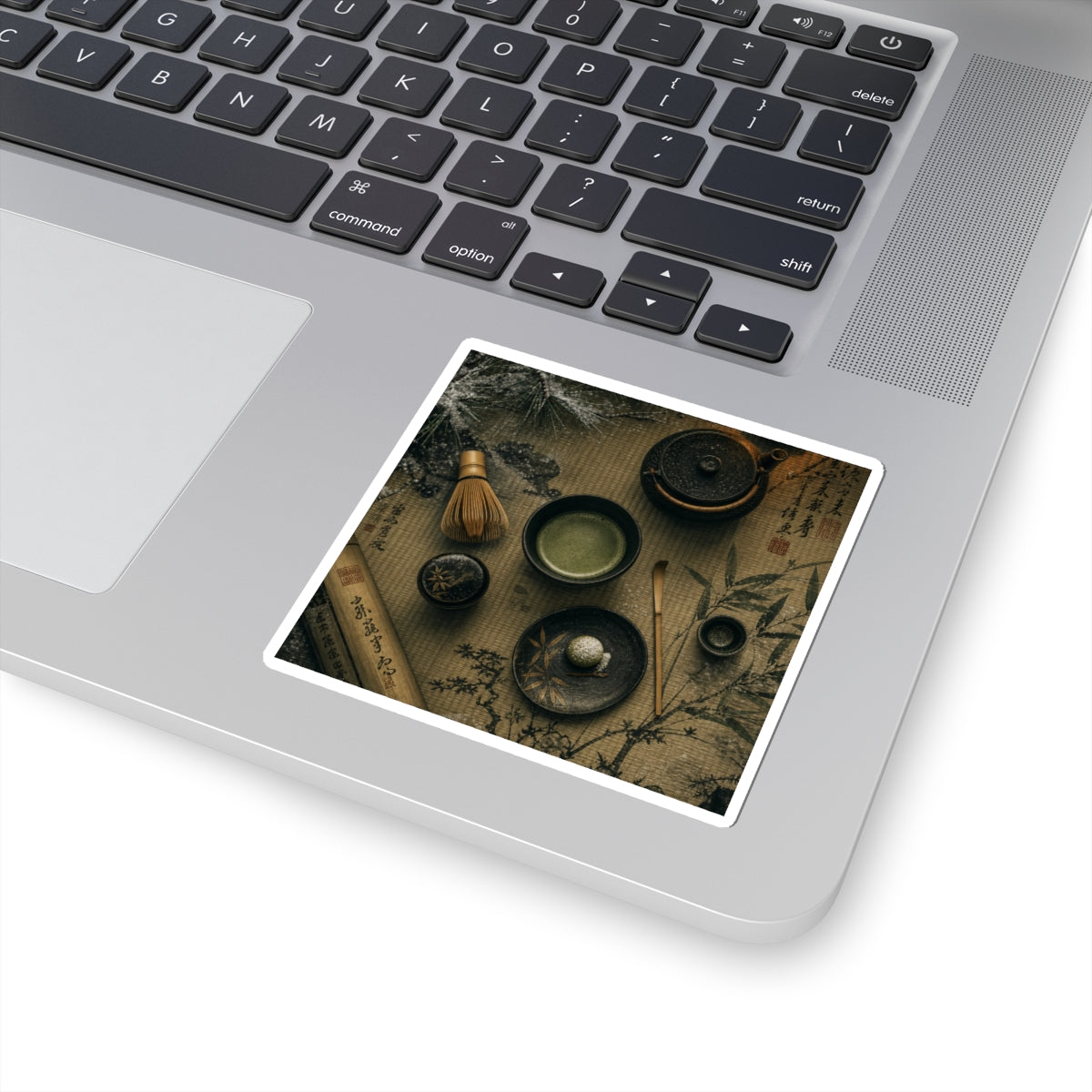 Tea Ceremony Sticker | Winter Zen Ukiyo E Inspired Art