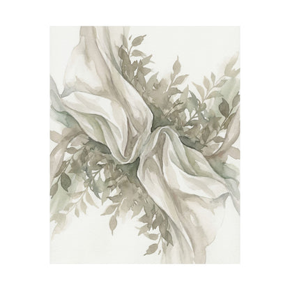 Silk Drape Watercolor Wall Art Print | Elegant Japandi Art