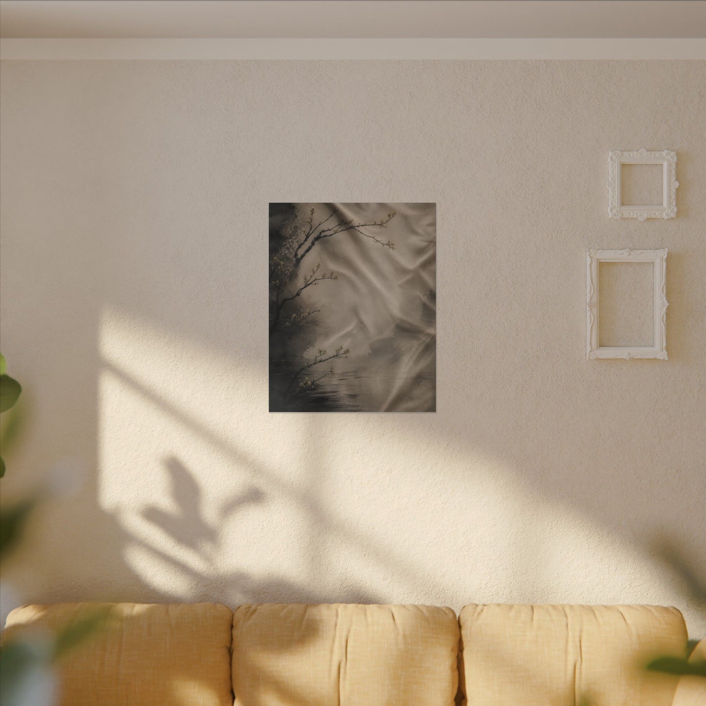 Silk Drape Canvas Art | Spring Japandi Japanese Pattern Art