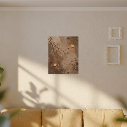 Cherry Blossom Canvas Art | Autumn Japandi Japanese Pattern Art