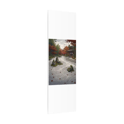 Autumn Rock Garden Ukiyo E Inspired Canvas Art | Peaceful Decor