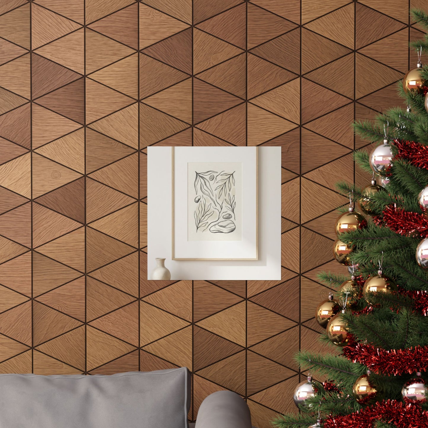 Japandi Charcoal Wall Art Print