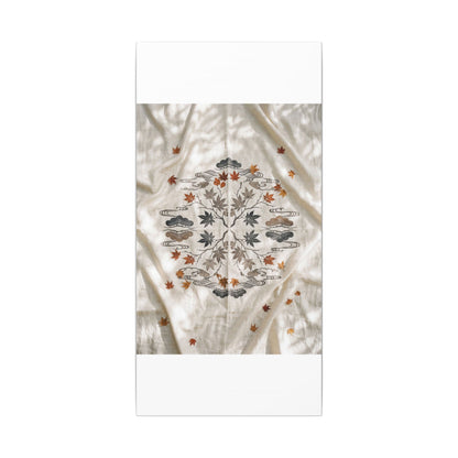 Elegant Silk Drape Canvas Art - Japanese Pattern Japandi