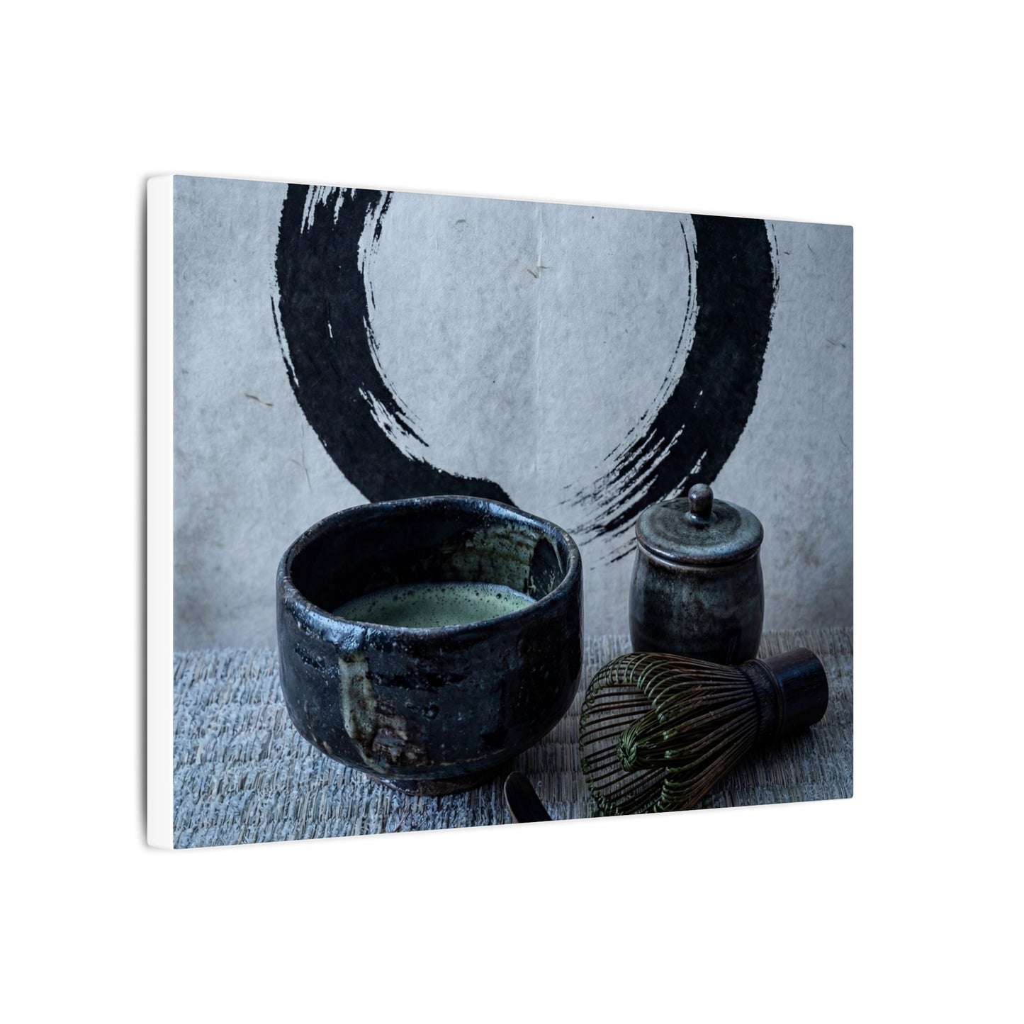 Tea Ceremony Canvas Art | Winter Zen Enso Art
