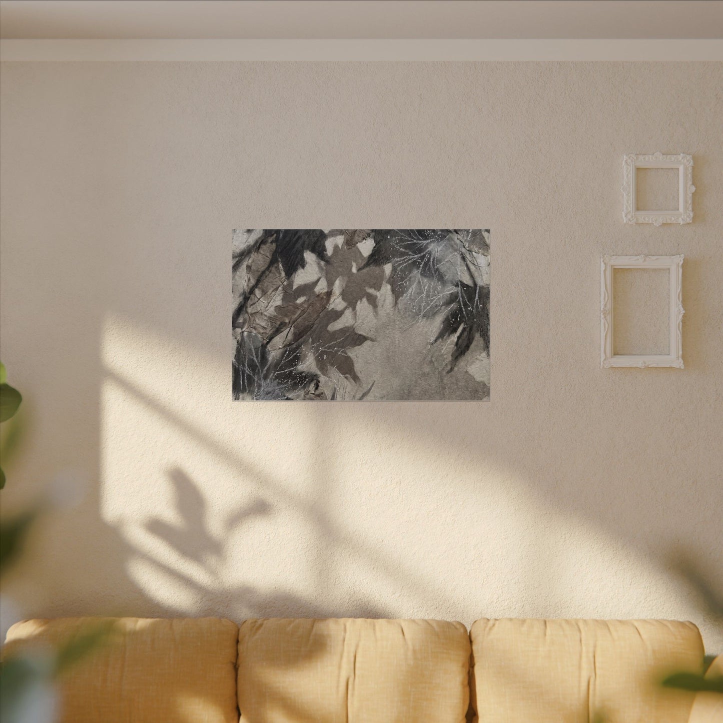 Shadow Play Texture Canvas Art | Cozy Japandi Art
