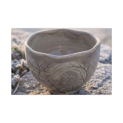 Seijaku Ceramic Bowl Canvas Art - Japandi Japanese Pattern