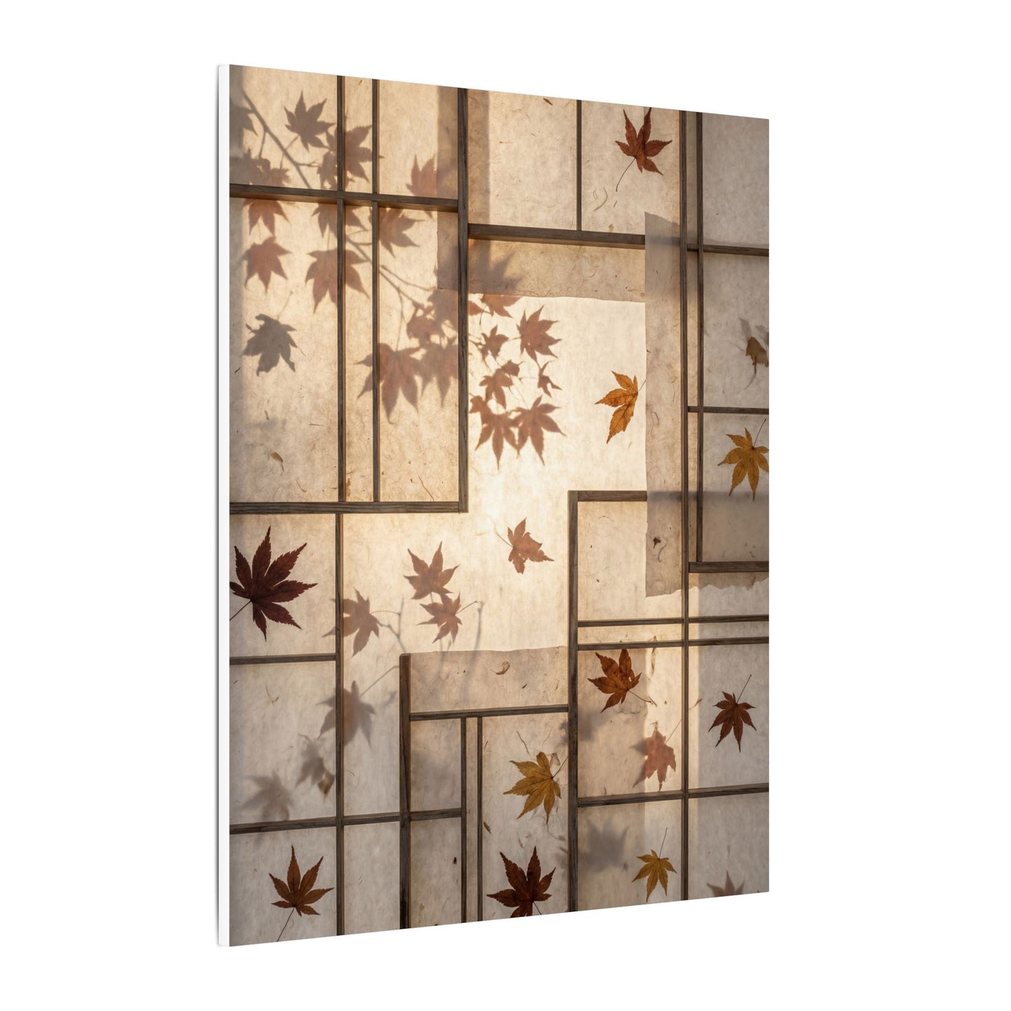 Shoji Screen Japanese Pattern Canvas Art | Neutral Japandi Art