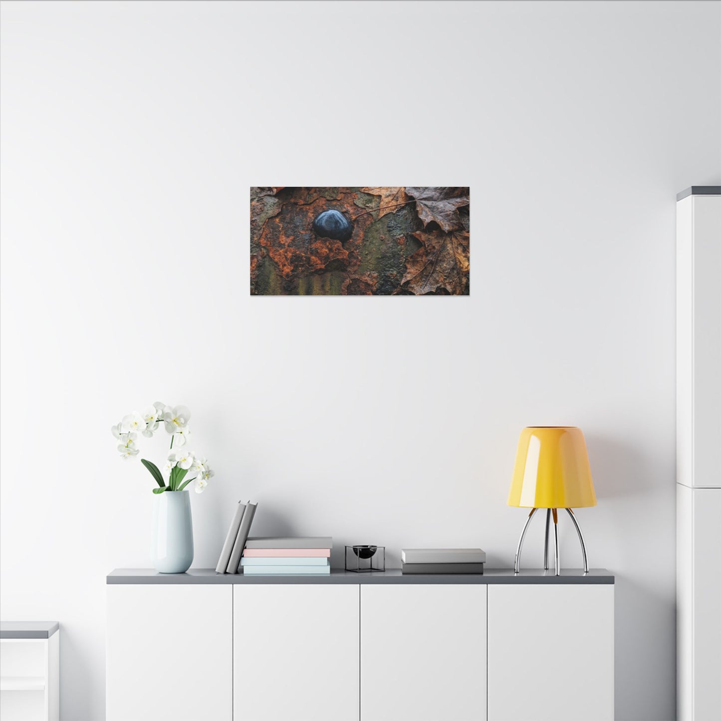 Datsuzoku Rust Patina Canvas Art - Dark Japandi Moody Minimal