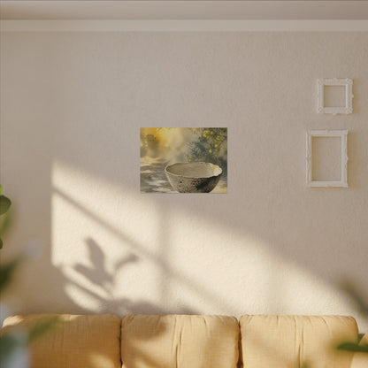 Cozy Ceramic Bowl Canvas Art - Watercolor Japandi